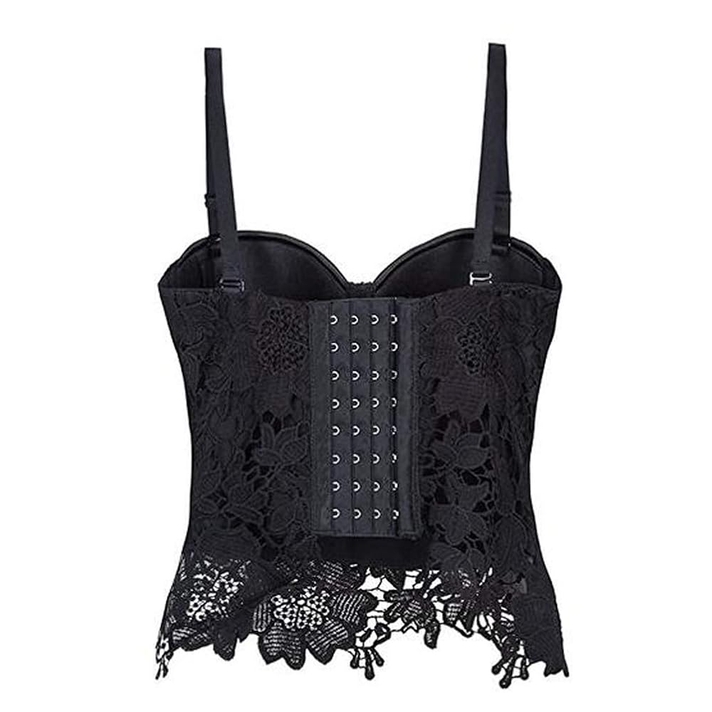 épine♡lace tulle bustier Amazon.com: VEENDEO Chenyi Women's Floral Lace Bustier Crop
